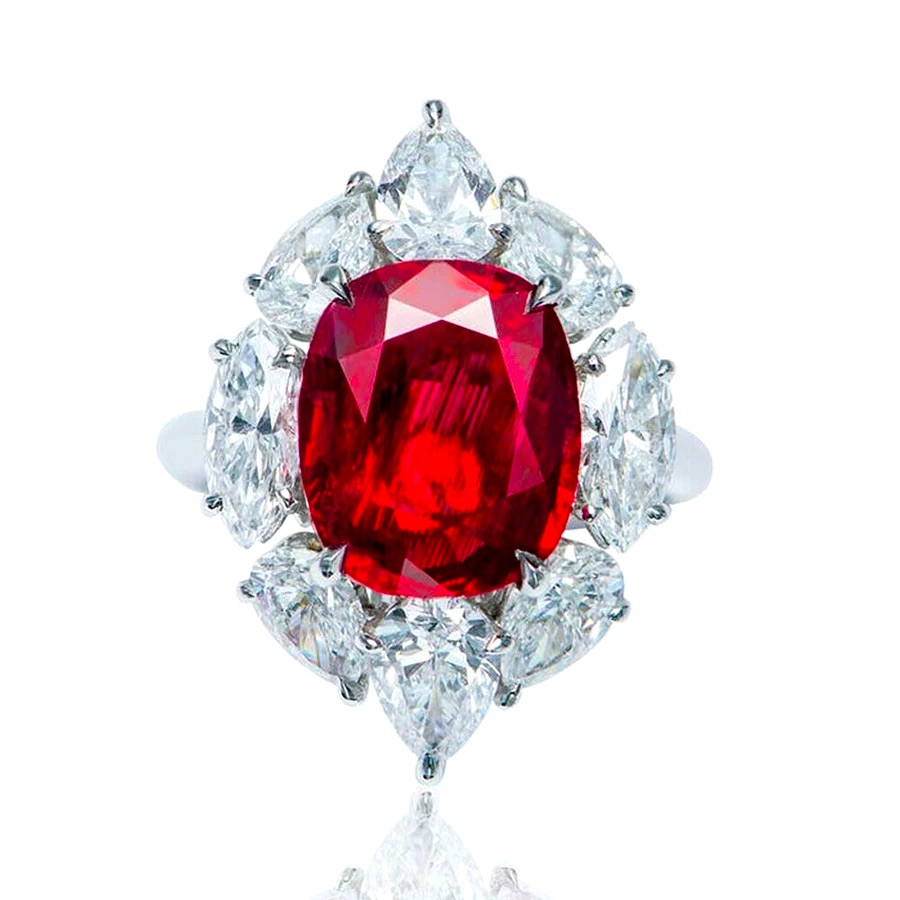 Imitated Ruby Ring Sz 8